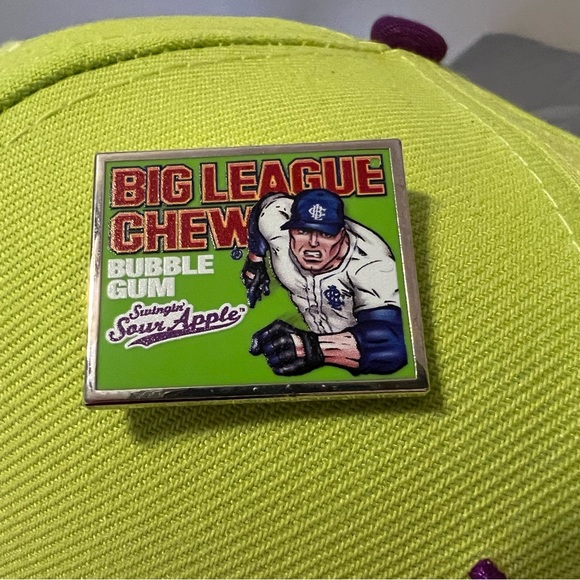 New Era 59Fifty Detroit Tigers Big League Chew Swingin Sour Apple with pin! RARE - Picture 2 of 7